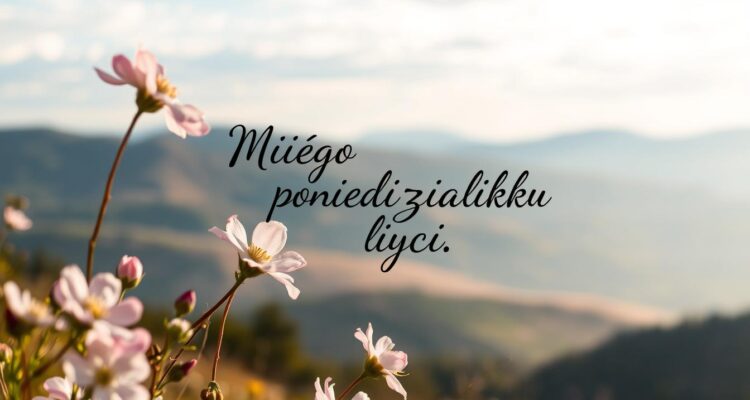 Miłego poniedziałku życzę