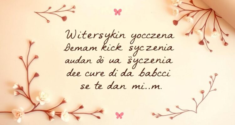 Wierszyk życzenia dla babci